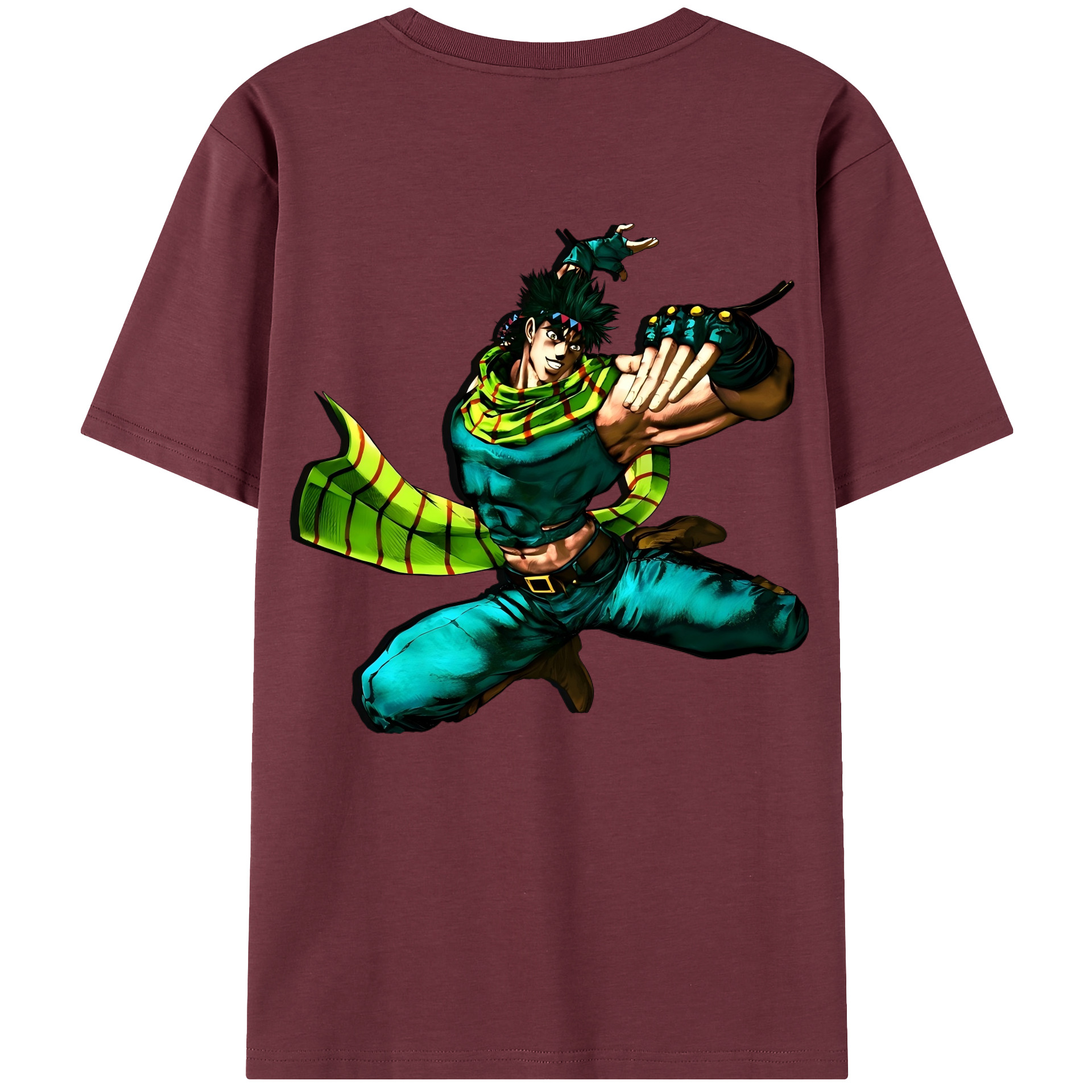 （画像用） ジョジョの奇妙な冒険 ジョセフ?ジョースター JoJo's Bizarre Adventure Joseph Joestar 綿100％半袖Tシャツ（背面プリント）